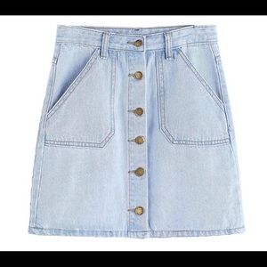 NWOT 70s Jean A-Line Short Skirt (on trend XS)